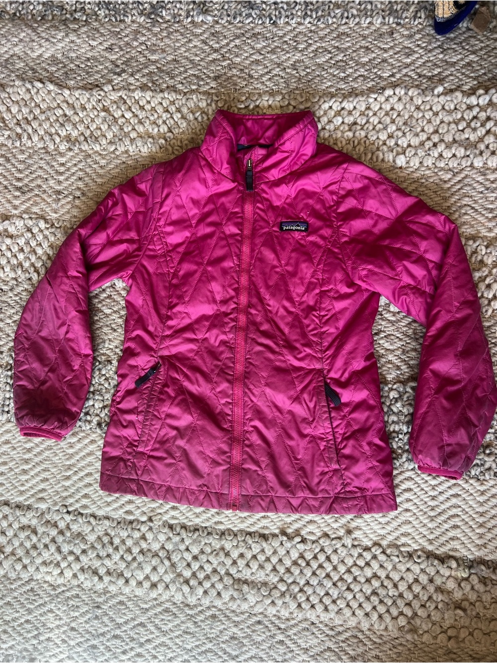 Patagonia Kids Bright Pink Quilted Puffer Jacket